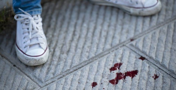 Photo of blood on the floor