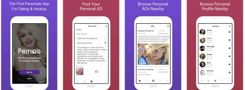 Pernals app screenshots