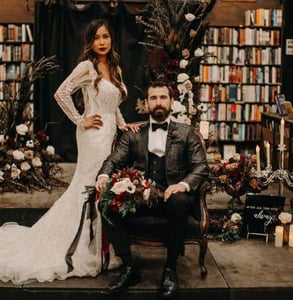 Photo of a wedding at The Last Bookstore Photo of a wedding at The Last Bookstore