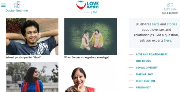 Screenshot of Love Matters