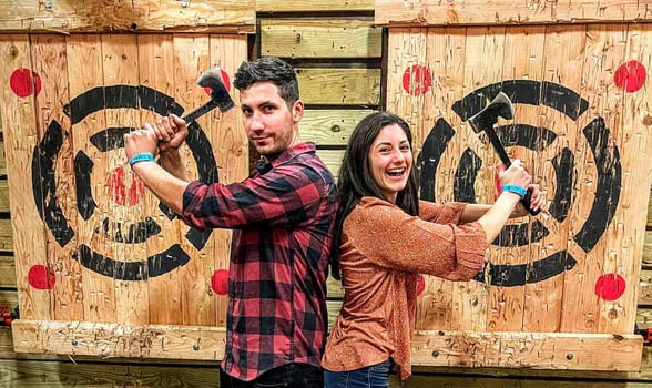 Photo of couple at Stumpy's Hatchet House