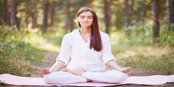 Photo of woman meditating