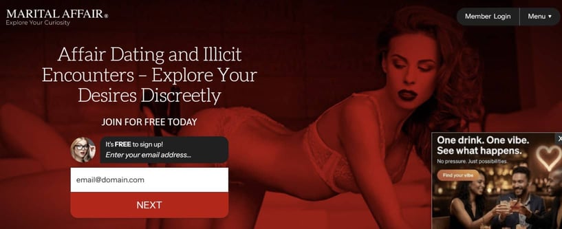 Marital Affair homepage Marital Affair homepage