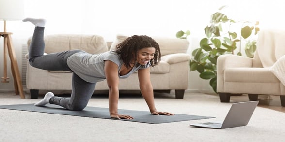 Photo of a woman exercising