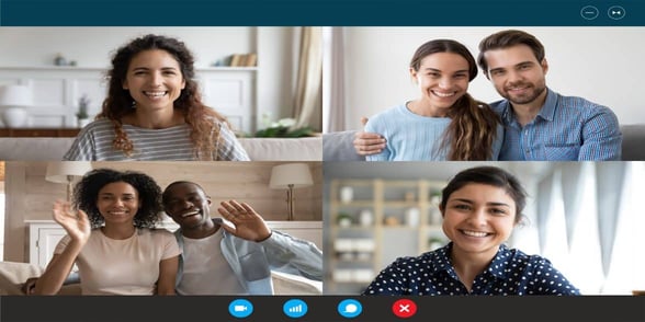 Photo of a video call