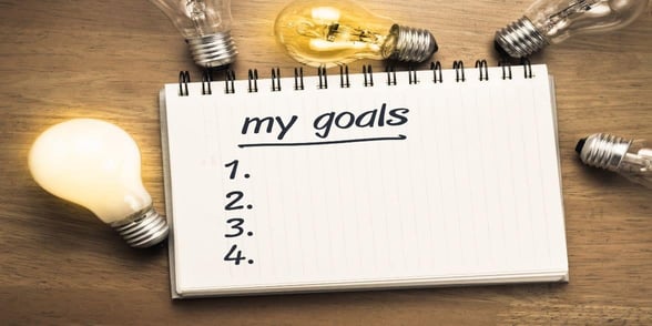 Photo of a goals list
