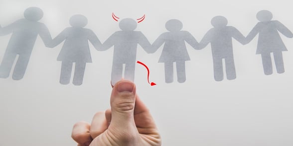 Photo of a line of paper people
