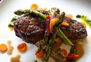 Photo of a steak dinner