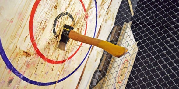 Photo of axe throwing Photo of axe throwing