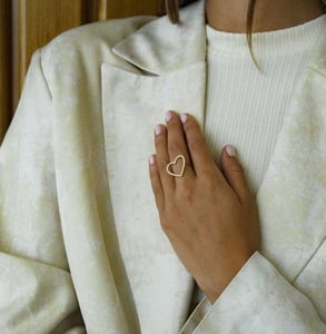 Photo of a heart-shaped ring