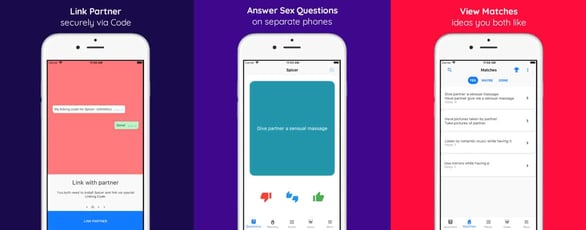 Screenshot of interfaces from the Spicer website