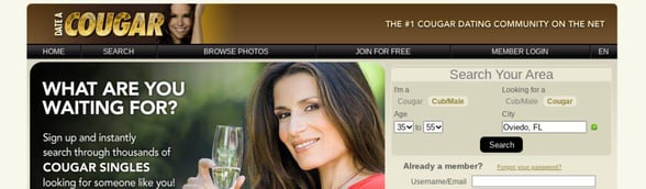 Screenshot of Date A Cougar