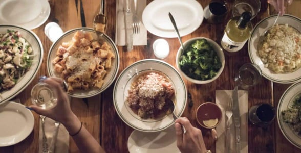 Photo of a meatball dinner