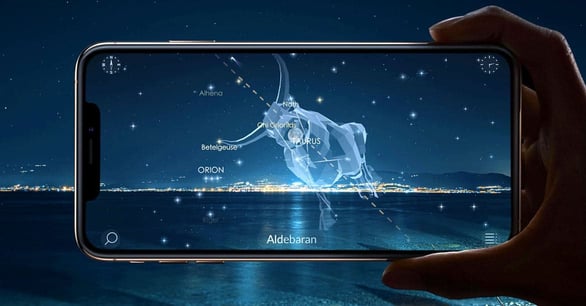 Screenshot of Star Walk 2 app on a mobile device Screenshot of Star Walk 2 app on a mobile device