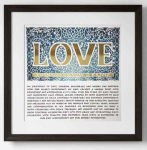 Photo of a ketubah Photo of a ketubah