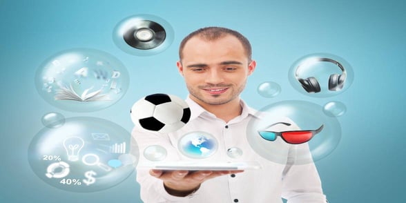 Photo of man with different interests