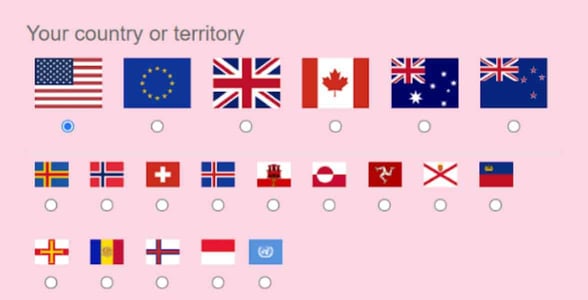 IWillFindYou.Love's countries list