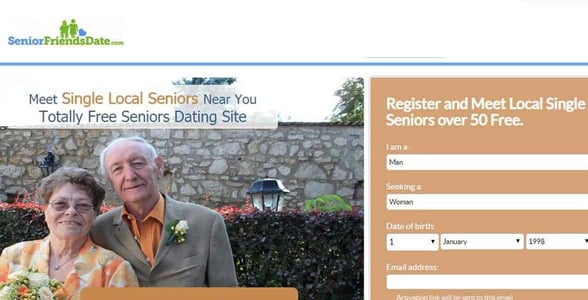 Screenshot of SeniorFriendsDate.com