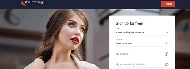 Screenshot of AffairDating