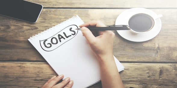 Photo of the word goals written down