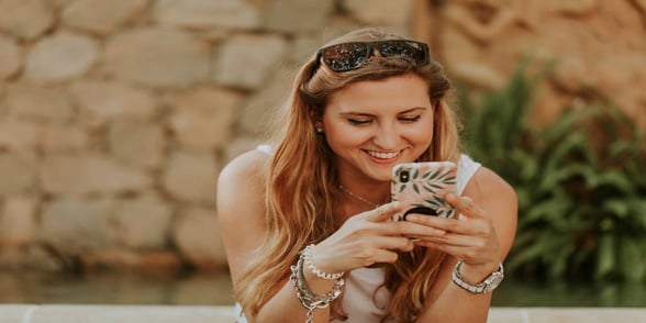 Photo of a woman on her phone