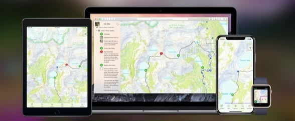 Screenshots of Topo Maps+