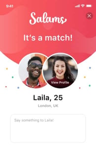 Screenshot of a Salams match