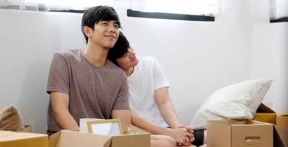 Photo of a gay couple Photo of a gay couple