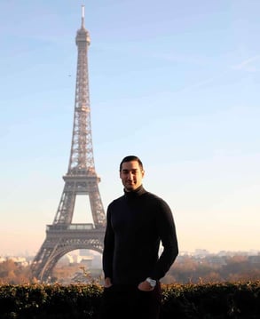 Photo of Alex Cormont by Eiffel Tower