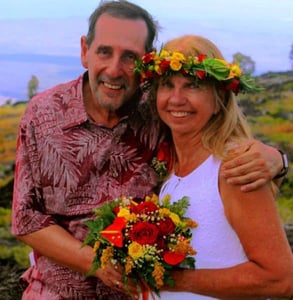 Photo of Elaine and Tony on their wedding day