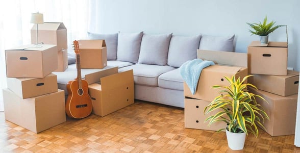 Photo of moving boxes Photo of moving boxes