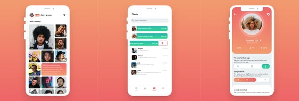 Screenshots of TapDat