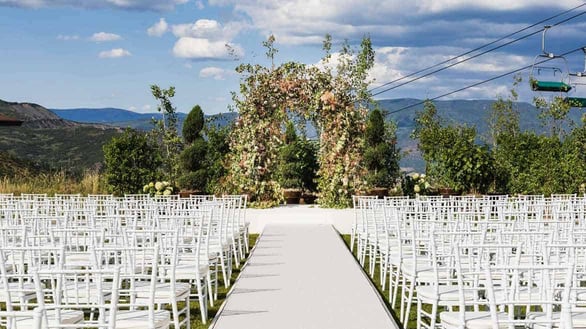 Photo of Viceroy Snowmass wedding setup