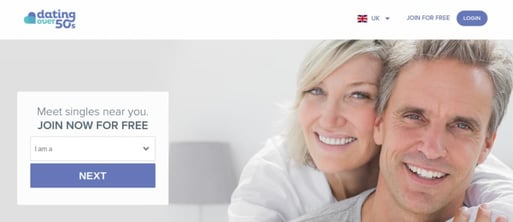Screenshot of Dating Over 50s