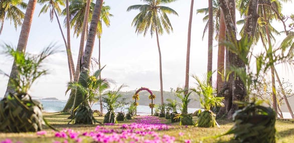 Photo of Namale Resort wedding setup