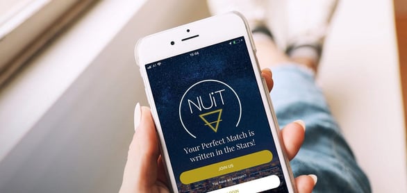 Photo of the NUiT app on a mobile device Photo of the NUiT app on a mobile device