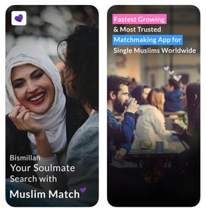 Screenshots from MuslimMatch iOS app page