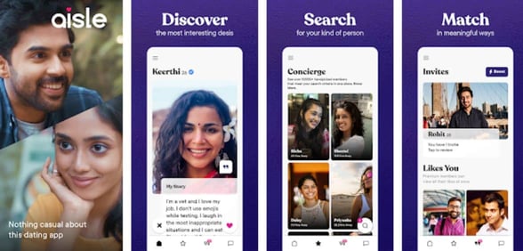 Screenshots of Aisle