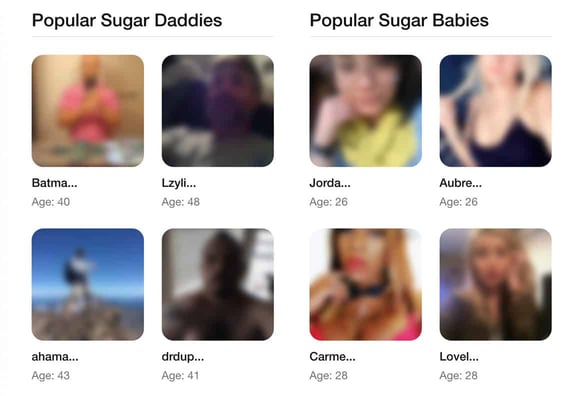 Screenshot from SugarDaddy.com