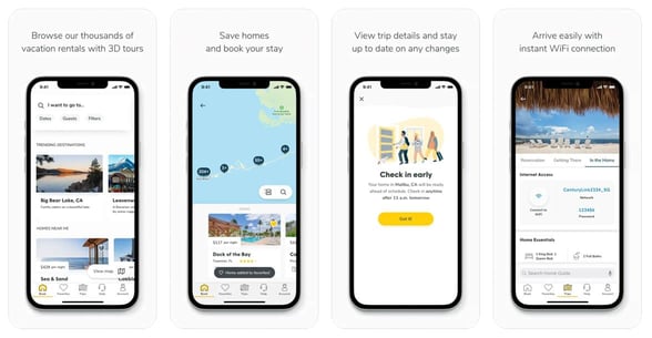 Screenshots of Vacasa from the iOS app store
