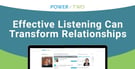 Dr. Susan Heitler Says Effective Listening Can Transform Relationships