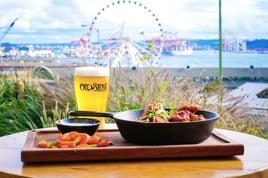 Screenshot of food and beer from website.