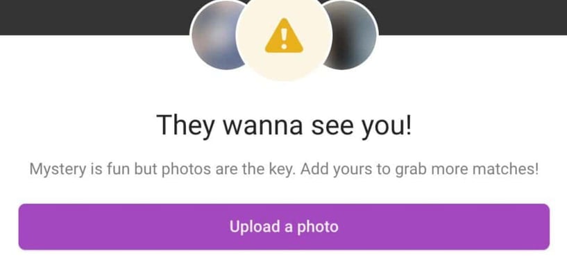 Photo upload pop-up