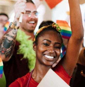 Photo of a pride march