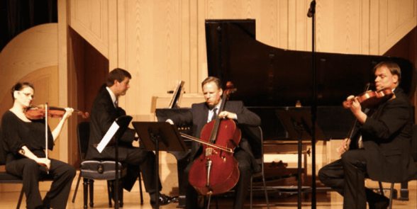 Musicians playing their instruments