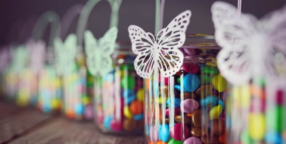 Photo of candies in small jars