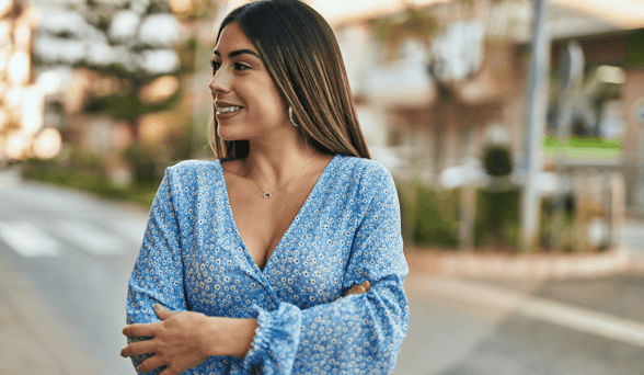woman smiling