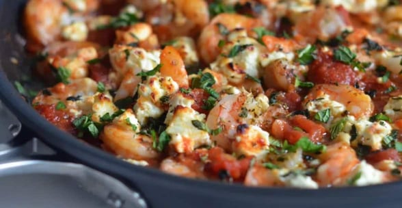shrimp saganaki