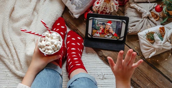 Photo of a winter video call