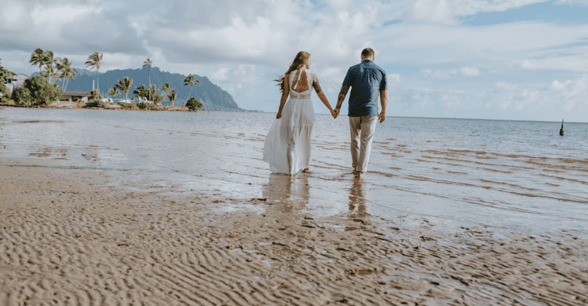 couple on beach couple on beach